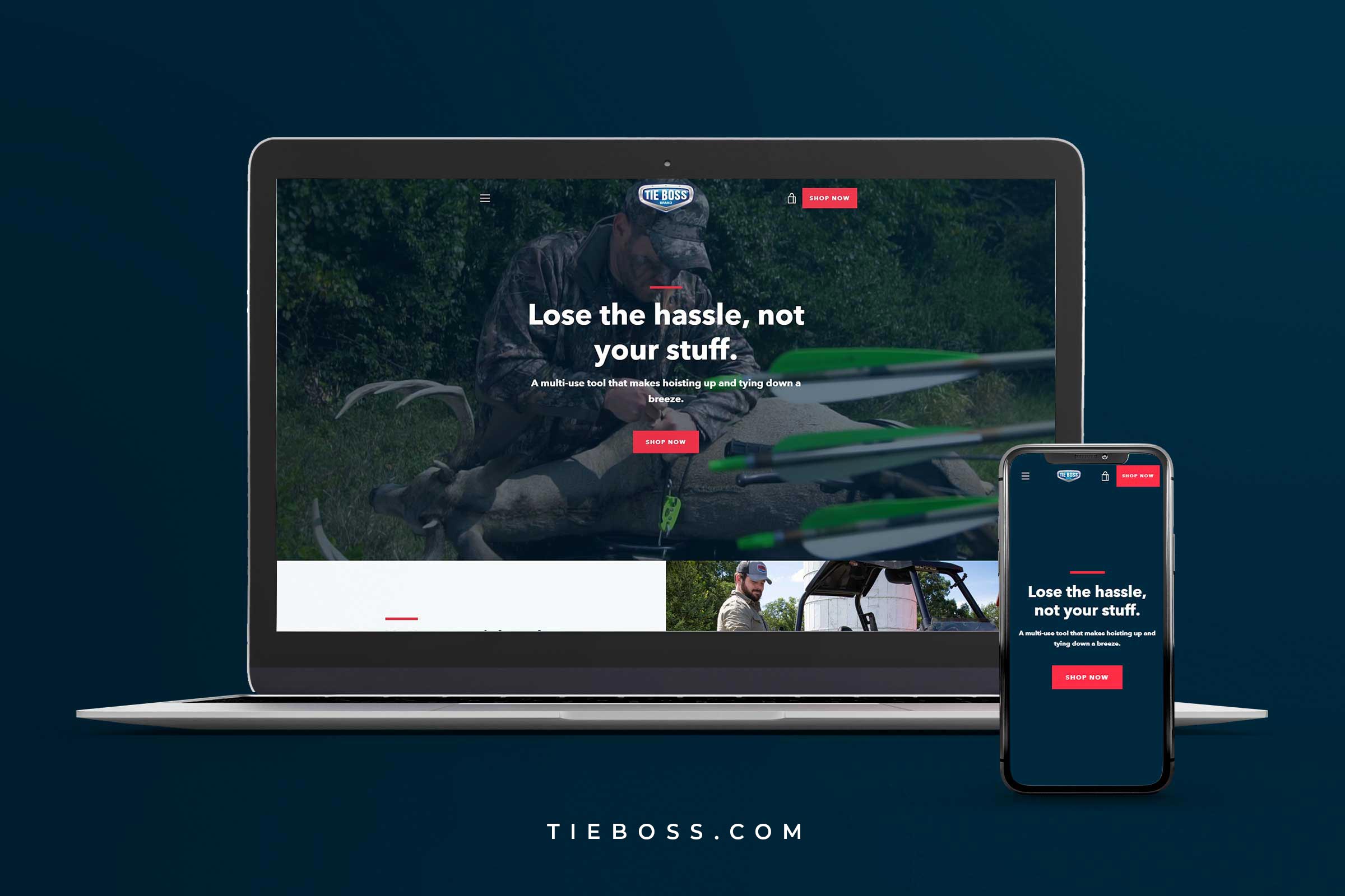 Tie Boss StoryBrand Website by Agency Boon