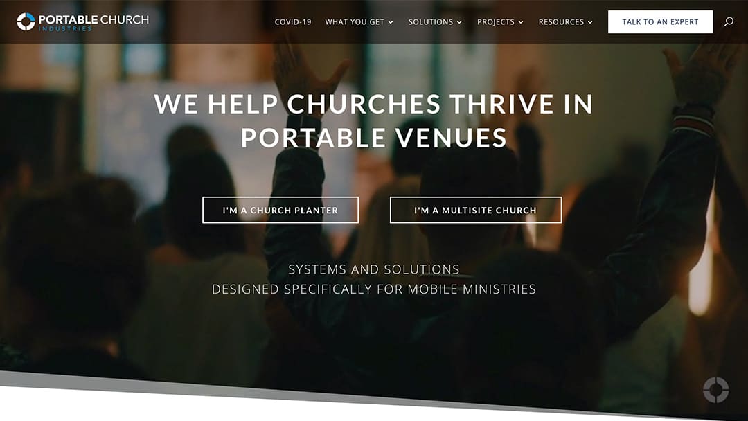 Portable Church StoryBrand Website Example Agency Boon Marketing